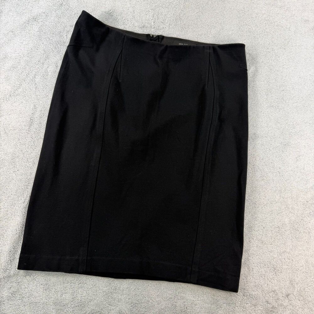 Ann Taylor Women's Size 8 Black Pencil Skirt Stretch Career Work 22" Length